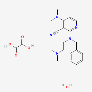 molecular formula C21H29N5O5 B4943547 2-{benzyl[2-(dimethylamino)ethyl]amino}-4-(dimethylamino)nicotinonitrile ethanedioate hydrate 