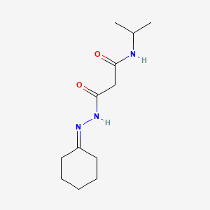 molecular formula C12H21N3O2 B4943591 3-(2-cyclohexylidenehydrazino)-N-isopropyl-3-oxopropanamide 