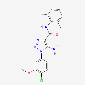 molecular formula C18H18ClN5O2 B4943609 5-amino-1-(4-chloro-3-methoxyphenyl)-N-(2,6-dimethylphenyl)-1H-1,2,3-triazole-4-carboxamide 
