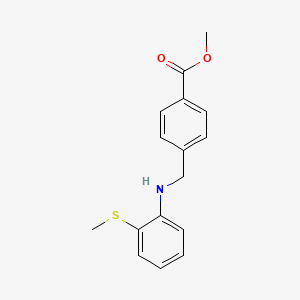 molecular formula C16H17NO2S B4943622 methyl 4-({[2-(methylthio)phenyl]amino}methyl)benzoate 