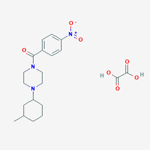 molecular formula C20H27N3O7 B4943641 1-(3-methylcyclohexyl)-4-(4-nitrobenzoyl)piperazine oxalate 