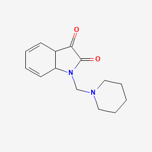 1-(1-piperidinylmethyl)-3a,7a-dihydro-1H-indole-2,3-dione