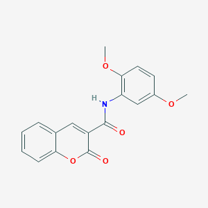 molecular formula C18H15NO5 B494369 N-(2,5-dimethoxyphenyl)-2-oxochromene-3-carboxamide CAS No. 304887-40-9