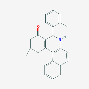 molecular formula C26H25NO B4943696 2,2-dimethyl-5-(2-methylphenyl)-2,3,5,6-tetrahydrobenzo[a]phenanthridin-4(1H)-one 