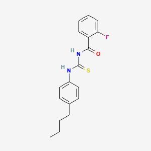 molecular formula C18H19FN2OS B4943725 N-{[(4-butylphenyl)amino]carbonothioyl}-2-fluorobenzamide 