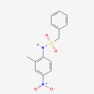 molecular formula C14H14N2O4S B4943731 N-(2-methyl-4-nitrophenyl)-1-phenylmethanesulfonamide 