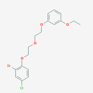 molecular formula C18H20BrClO4 B4943758 2-bromo-4-chloro-1-{2-[2-(3-ethoxyphenoxy)ethoxy]ethoxy}benzene 