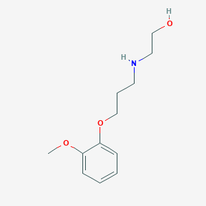 molecular formula C12H19NO3 B4943794 2-{[3-(2-methoxyphenoxy)propyl]amino}ethanol 