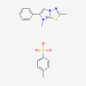 molecular formula C19H19N3O3S2 B4943804 2,7-dimethyl-6-phenyl-7H-imidazo[2,1-b][1,3,4]thiadiazol-4-ium 4-methylbenzenesulfonate 