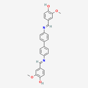 molecular formula C28H24N2O4 B4943837 4,4'-[4,4'-biphenyldiylbis(nitrilomethylylidene)]bis(2-methoxyphenol) 