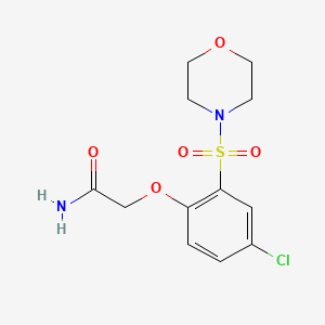 molecular formula C12H15ClN2O5S B4943873 2-[4-chloro-2-(4-morpholinylsulfonyl)phenoxy]acetamide 