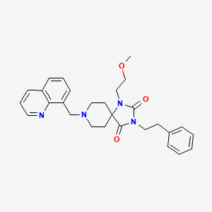 1-(2-methoxyethyl)-3-(2-phenylethyl)-8-(8-quinolinylmethyl)-1,3,8-triazaspiro[4.5]decane-2,4-dione