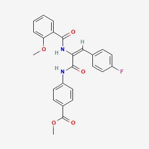 molecular formula C25H21FN2O5 B4943910 methyl 4-({3-(4-fluorophenyl)-2-[(2-methoxybenzoyl)amino]acryloyl}amino)benzoate 