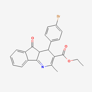 molecular formula C22H18BrNO3 B4943926 ethyl 4-(4-bromophenyl)-2-methyl-5-oxo-4a,5-dihydro-4H-indeno[1,2-b]pyridine-3-carboxylate 