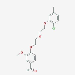 molecular formula C19H21ClO5 B4944033 4-{2-[2-(2-chloro-5-methylphenoxy)ethoxy]ethoxy}-3-methoxybenzaldehyde 