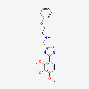 molecular formula C21H25N3O5 B4944039 N-methyl-2-phenoxy-N-{[3-(2,3,4-trimethoxyphenyl)-1,2,4-oxadiazol-5-yl]methyl}ethanamine 