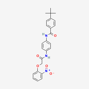 molecular formula C25H25N3O5 B4944054 4-tert-butyl-N-(4-{[(2-nitrophenoxy)acetyl]amino}phenyl)benzamide 