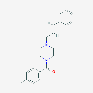 molecular formula C21H24N2O B494408 1-Cinnamyl-4-(4-methylbenzoyl)piperazine 
