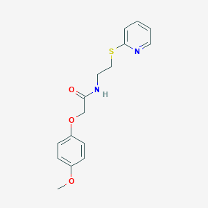 2-(4-methoxyphenoxy)-N-[2-(2-pyridinylthio)ethyl]acetamide