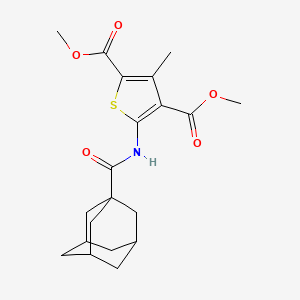 molecular formula C20H25NO5S B4944085 dimethyl 5-[(1-adamantylcarbonyl)amino]-3-methyl-2,4-thiophenedicarboxylate 