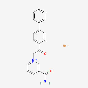 molecular formula C20H17BrN2O2 B4944108 3-(aminocarbonyl)-1-[2-(4-biphenylyl)-2-oxoethyl]pyridinium bromide 