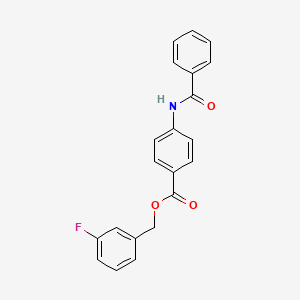molecular formula C21H16FNO3 B4944114 3-fluorobenzyl 4-(benzoylamino)benzoate CAS No. 717892-30-3