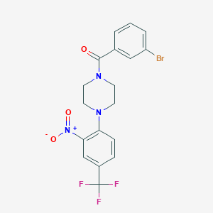 molecular formula C18H15BrF3N3O3 B4944128 1-(3-bromobenzoyl)-4-[2-nitro-4-(trifluoromethyl)phenyl]piperazine CAS No. 425648-40-4