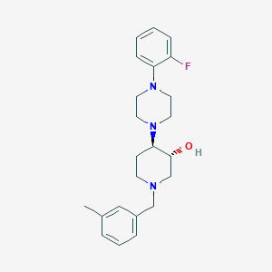 molecular formula C23H30FN3O B4944134 (3R*,4R*)-4-[4-(2-fluorophenyl)-1-piperazinyl]-1-(3-methylbenzyl)-3-piperidinol 