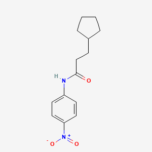 molecular formula C14H18N2O3 B4944140 3-cyclopentyl-N-(4-nitrophenyl)propanamide 