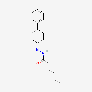 molecular formula C18H26N2O B4944146 N'-(4-phenylcyclohexylidene)hexanohydrazide 