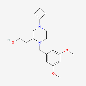 molecular formula C19H30N2O3 B4944171 2-[4-cyclobutyl-1-(3,5-dimethoxybenzyl)-2-piperazinyl]ethanol 
