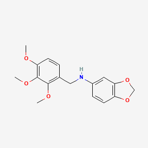 molecular formula C17H19NO5 B4944180 1,3-benzodioxol-5-yl(2,3,4-trimethoxybenzyl)amine 