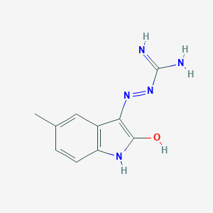 molecular formula C10H11N5O B494419 2-(5-methyl-2-oxo-1,2-dihydro-3H-indol-3-ylidene)hydrazinecarboximidamide 