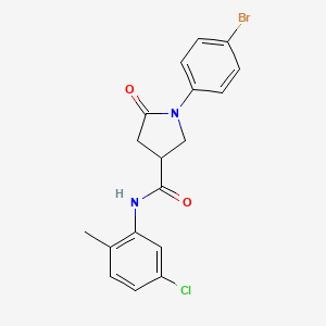 1-(4-bromophenyl)-N-(5-chloro-2-methylphenyl)-5-oxo-3-pyrrolidinecarboxamide