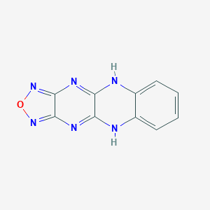 molecular formula C10H6N6O B494423 14-Oxa-2,9,11,13,15,17-hexazatetracyclo[8.7.0.03,8.012,16]heptadeca-1(17),3,5,7,10,12,15-heptaene CAS No. 211918-44-4