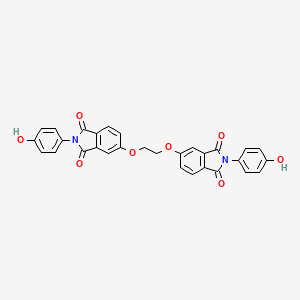 molecular formula C30H20N2O8 B4944241 5,5'-[1,2-ethanediylbis(oxy)]bis[2-(4-hydroxyphenyl)-1H-isoindole-1,3(2H)-dione] 
