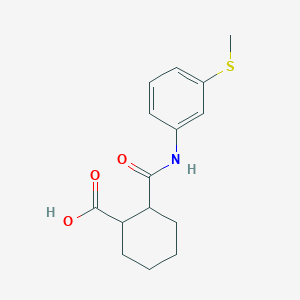 molecular formula C15H19NO3S B4944271 2-({[3-(methylthio)phenyl]amino}carbonyl)cyclohexanecarboxylic acid 