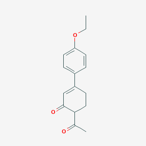 molecular formula C16H18O3 B4944287 6-acetyl-3-(4-ethoxyphenyl)-2-cyclohexen-1-one 