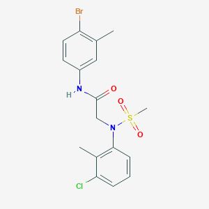molecular formula C17H18BrClN2O3S B4944294 N~1~-(4-bromo-3-methylphenyl)-N~2~-(3-chloro-2-methylphenyl)-N~2~-(methylsulfonyl)glycinamide 