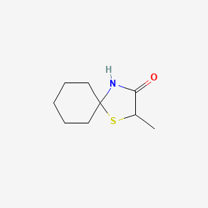 molecular formula C9H15NOS B4944315 2-甲基-1-硫杂-4-氮杂螺[4.5]癸-3-酮 