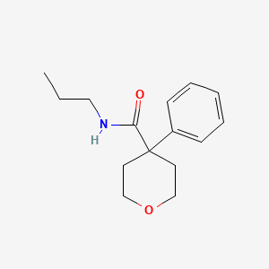 molecular formula C15H21NO2 B4944328 4-phenyl-N-propyltetrahydro-2H-pyran-4-carboxamide 
