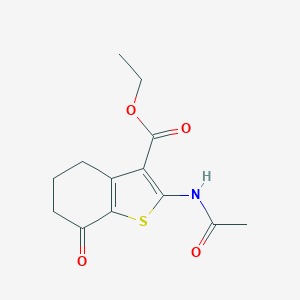 molecular formula C13H15NO4S B494433 2-(乙酰氨基)-7-氧代-4,5,6,7-四氢-1-苯并噻吩-3-甲酸乙酯 CAS No. 91421-24-8