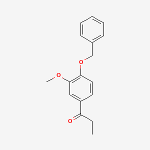 molecular formula C17H18O3 B4944352 1-[4-(benzyloxy)-3-methoxyphenyl]-1-propanone CAS No. 1835-15-0