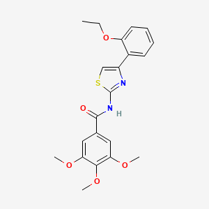 molecular formula C21H22N2O5S B4944353 N-[4-(2-ethoxyphenyl)-1,3-thiazol-2-yl]-3,4,5-trimethoxybenzamide 