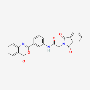 2-(1,3-dioxo-1,3-dihydro-2H-isoindol-2-yl)-N-[3-(4-oxo-4H-3,1-benzoxazin-2-yl)phenyl]acetamide