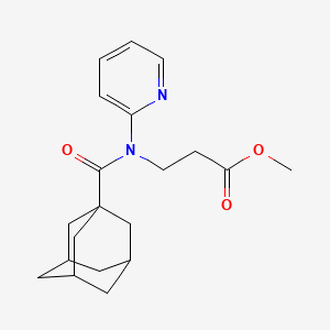 molecular formula C20H26N2O3 B4944447 methyl N-(1-adamantylcarbonyl)-N-2-pyridinyl-beta-alaninate 