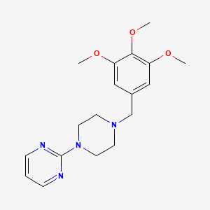 molecular formula C18H24N4O3 B4944463 2-[4-(3,4,5-trimethoxybenzyl)-1-piperazinyl]pyrimidine 