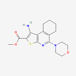 molecular formula C17H21N3O3S B4944475 methyl 1-amino-5-(4-morpholinyl)-6,7,8,9-tetrahydrothieno[2,3-c]isoquinoline-2-carboxylate 
