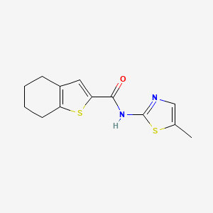 molecular formula C13H14N2OS2 B4944509 N-(5-methyl-1,3-thiazol-2-yl)-4,5,6,7-tetrahydro-1-benzothiophene-2-carboxamide 