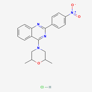 molecular formula C20H21ClN4O3 B4944520 4-(2,6-dimethyl-4-morpholinyl)-2-(4-nitrophenyl)quinazoline hydrochloride 